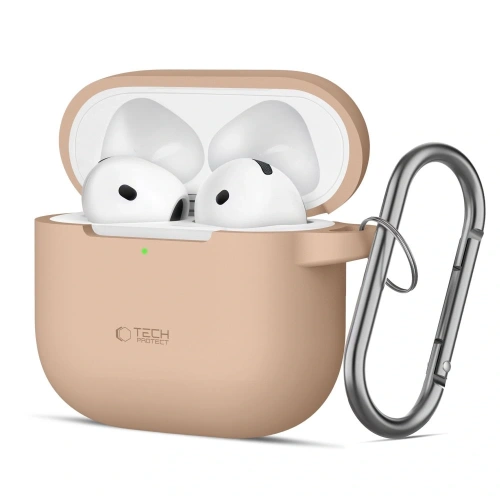 Etui Tech-Protect Silicone Hook Apple Airpods 4 Caffe Latte