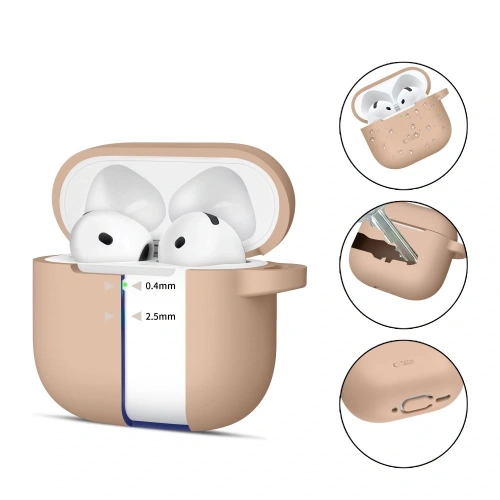 Etui Tech-Protect Silicone Hook Apple Airpods 4 Caffe Latte