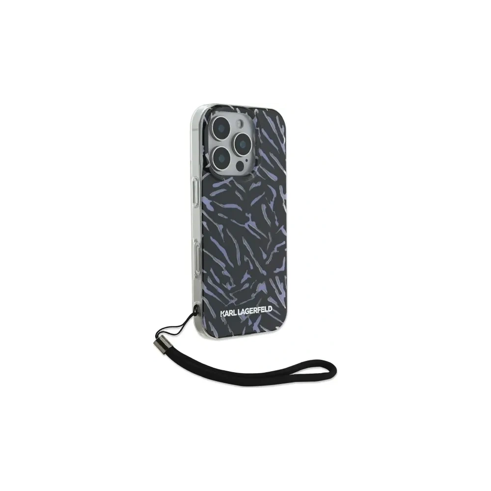 Hurtownia GSM - Etui Karl Lagerfeld KLHCP16LHZBPKCCU Apple iPhone 16 Pro Zebra s kabelem fialový/purple - KLD21787 - {ean13} - Hurt