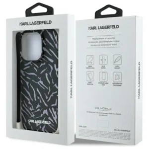 Etui Karl Lagerfeld KLHCP16LHZBPKCCU Apple iPhone 16 Pro Zebra With Cord fioletowy/purple