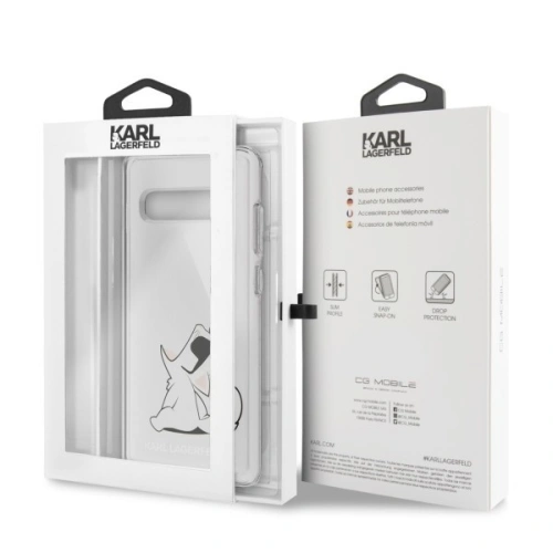 Karl Lagerfeld KLHCS10PCFNRC S10 Plus G975 hardcase transparent Choupette Fun