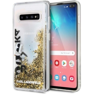 Karl Lagerfeld KLHCS10PROGO S10 Plus G975 black & gold hard case Glitter