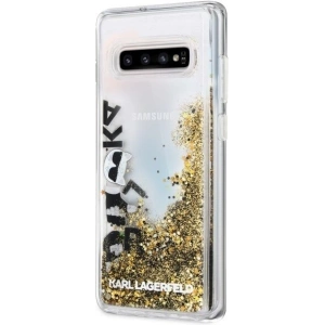 Karl Lagerfeld KLHCS10PROGO S10 Plus G975 black & gold hard case Glitter
