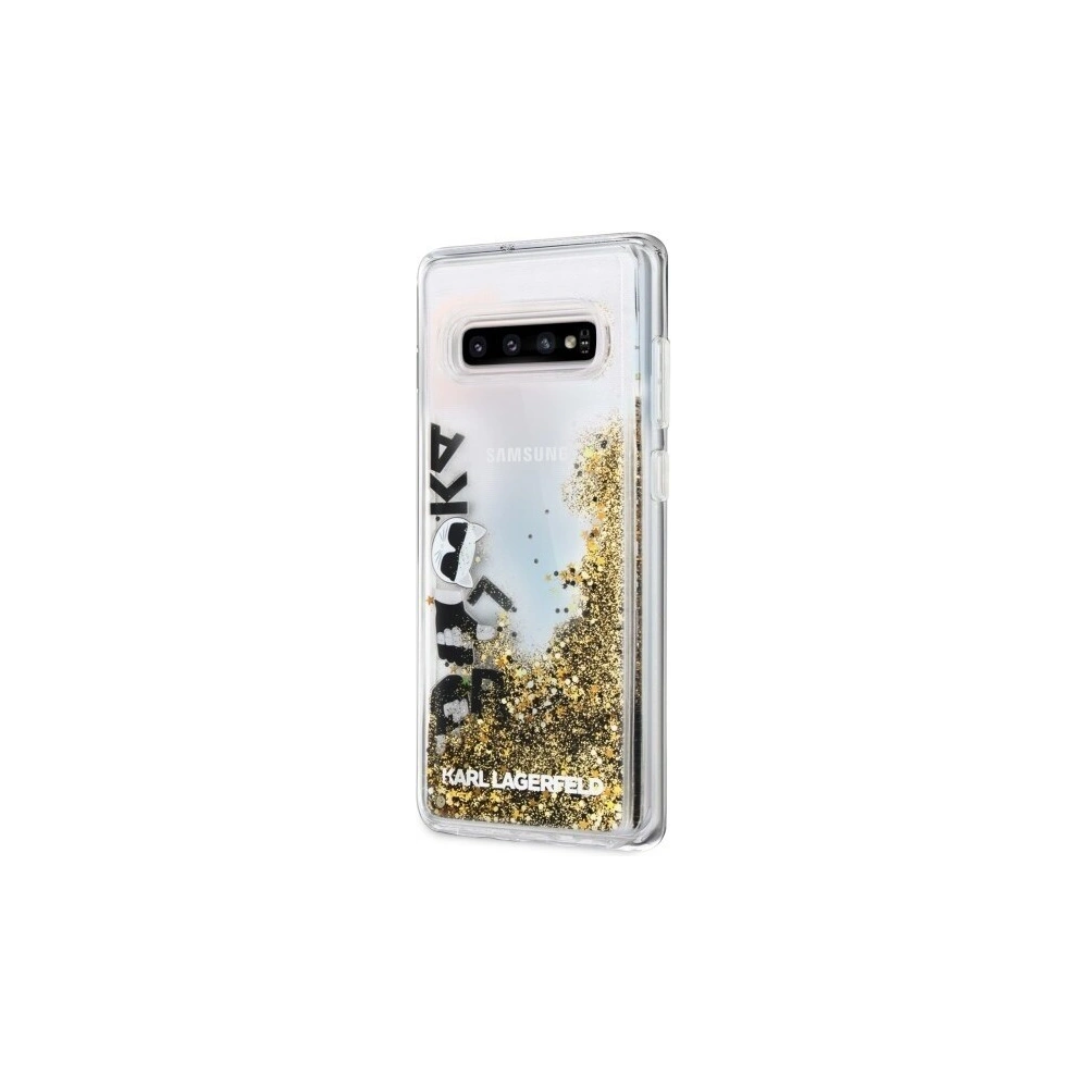 Wholesale Karl Lagerfeld KLHCS10PROGO S10 Plus G975 black & gold hard case Glitter - KLD239BLKGLD - {ean13} - Hurt
