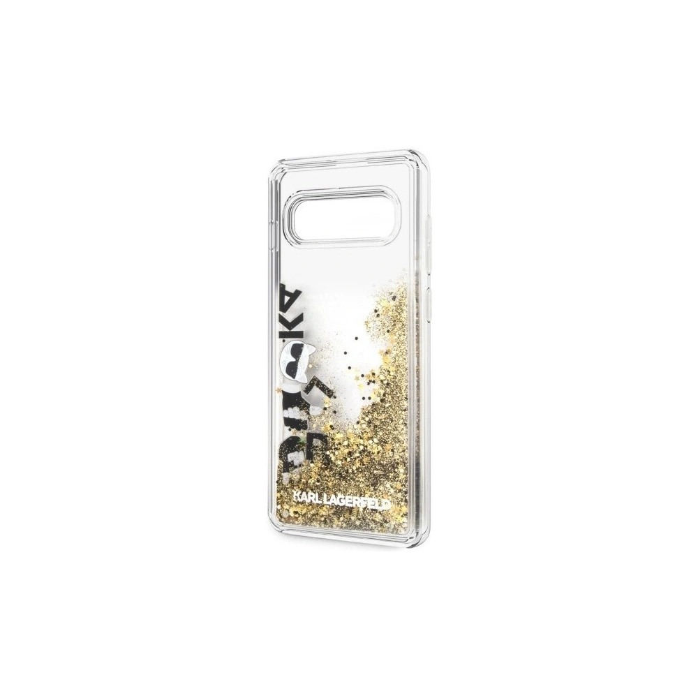 Wholesale Karl Lagerfeld KLHCS10PROGO S10 Plus G975 black & gold hard case Glitter - KLD239BLKGLD - {ean13} - Hurt