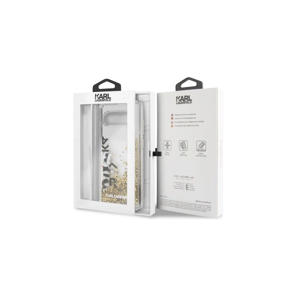 Hurtownia GSM - Karl Lagerfeld KLHCS10PROGO S10 Plus G975 schwarz-golden/hartes Gehäuse Glitter - KLD239BLKGLD - {ean13} - Hurt