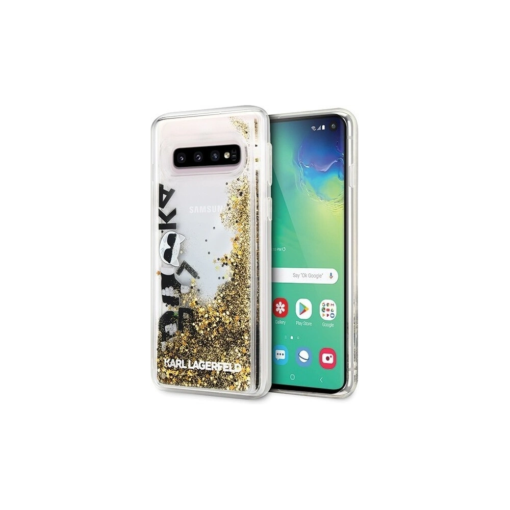 Hurtownia GSM - Karl Lagerfeld KLHCS10ROGO S10 G973 czarno-złoty/black & gold hard case Glitter - KLD240BLKGLD - {ean13} - Hurt