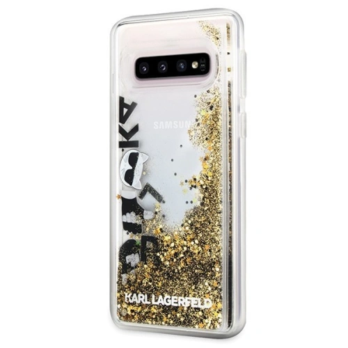 Karl Lagerfeld KLHCS10ROGO S10 G973 czarno-złoty/black & gold hard case Glitter