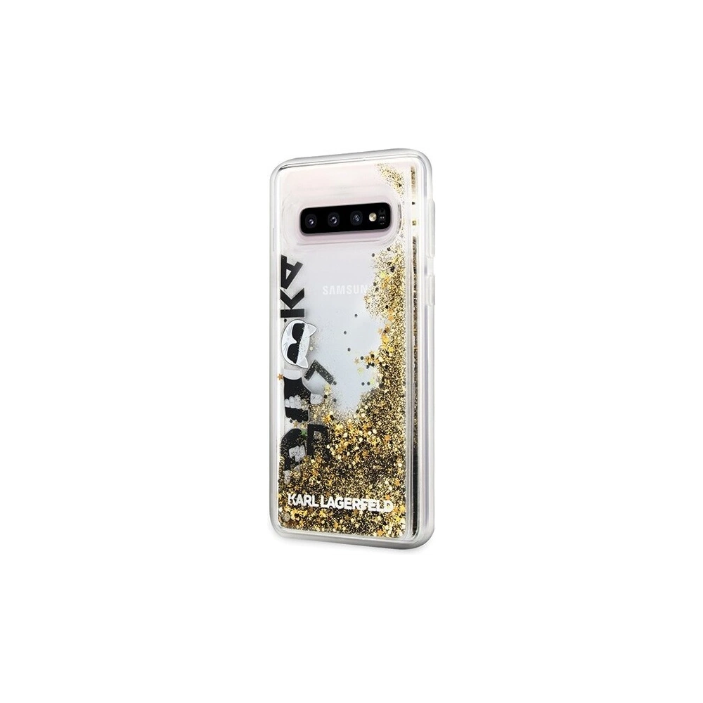 Hurtownia GSM - Karl Lagerfeld KLHCS10ROGO S10 G973 czarno-złoty/black & gold hard case Glitter - KLD240BLKGLD - {ean13} - Hurt
