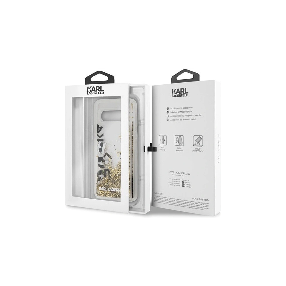 Hurtownia GSM - Karl Lagerfeld KLHCS10ROGO S10 G973 czarno-złoty/black & gold hard case Glitter - KLD240BLKGLD - {ean13} - Hurt