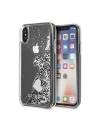 Etui Guess GUHCPXGLHFLSI Apple iPhone X/XS argintiu/silver carcasă rigidă Glitter Hearts