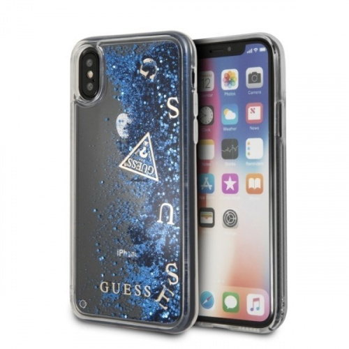 Guess Distributor - 3700740407875 - GUE318PRP - Guess GUHCPXGLUFLBL iPhone X purple hard case Glitter Liquid - B2B homescreen
