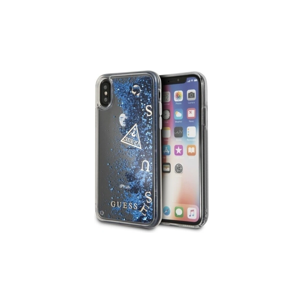 Hurtownia GSM - Etui Guess GUHCPXGLUFLBL Apple iPhone X purple/fioletowy hard case Glitter Liquid - GUE318PRP - {ean13} - Hurt