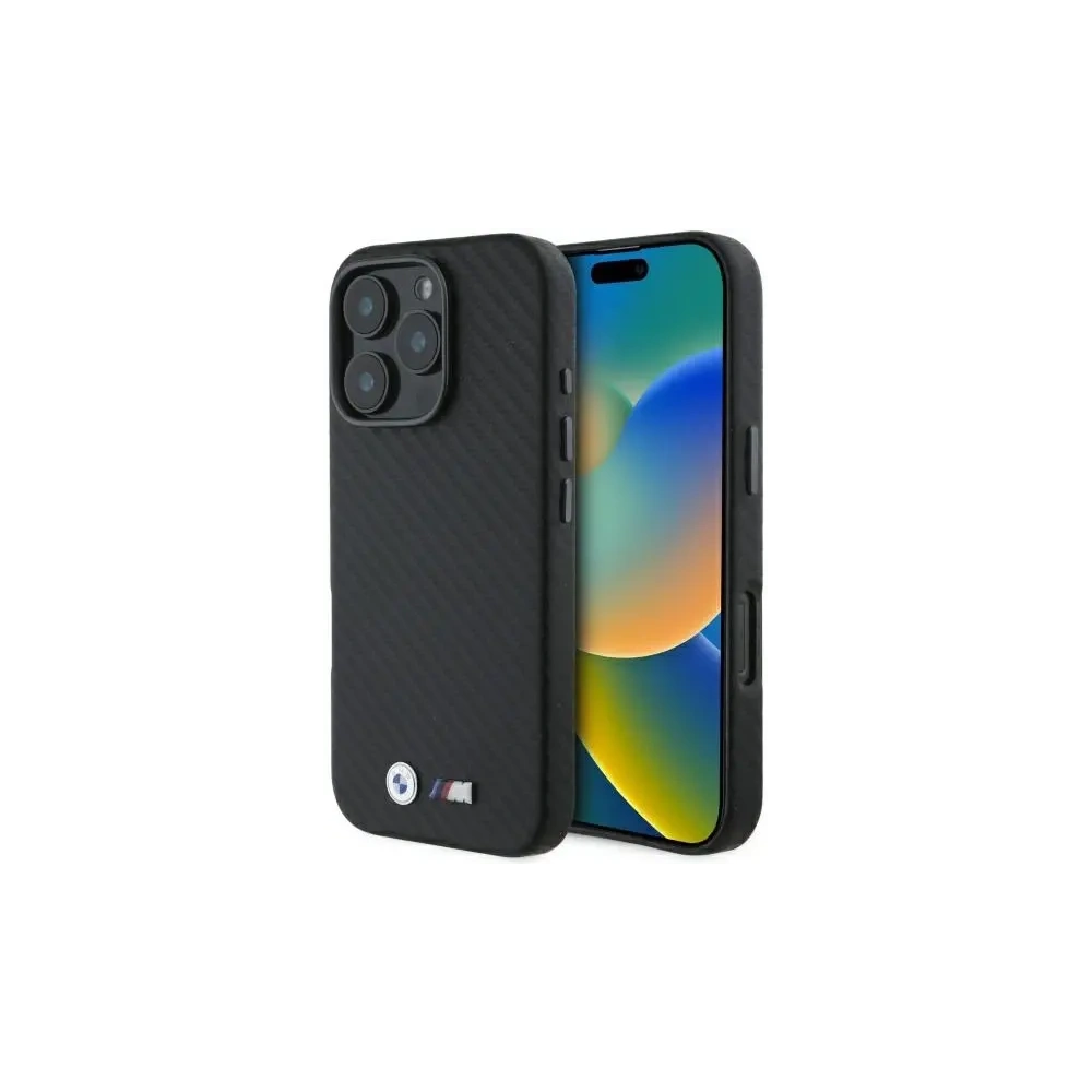 Hurtownia GSM - Etui BMW BMHCP16L23PUFWC Apple iPhone 16 Pro hardcase Carbon Wrapped Metal černý/black - BMW691 - {ean13} - Hurt