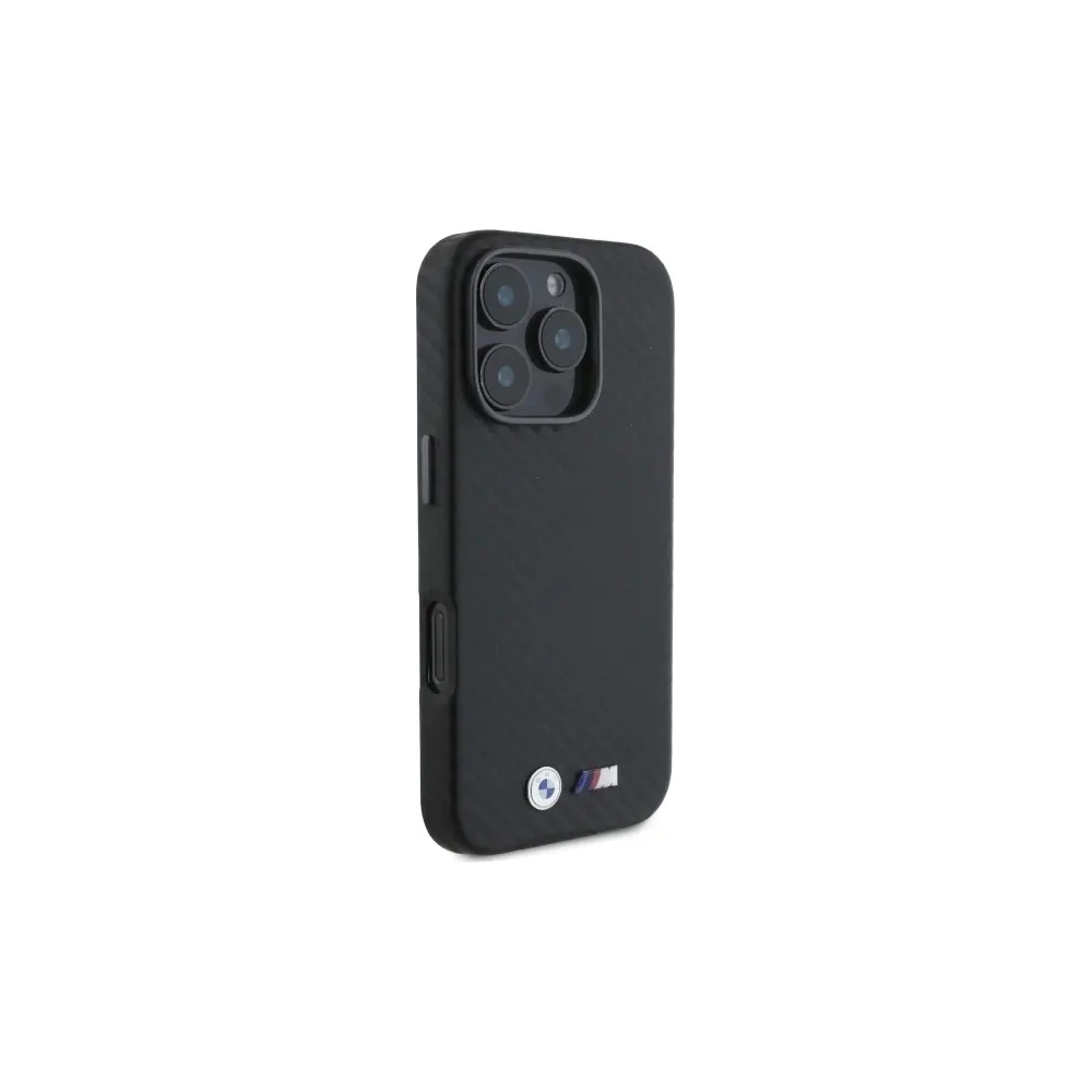 Hurtownia GSM - BMW BMHCP16L23PUFWC Apple iPhone 16 Pro carcasă tare Carbon Îmbrăcat în Metal negru - BMW691 - {ean13} - Hurt
