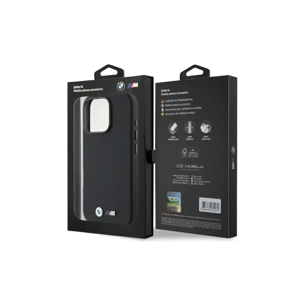 Hurtownia GSM - BMW BMHCP16L23PUFWC Apple iPhone 16 Pro Hardcase Carbon umwickelt Metall schwarz - BMW691 - {ean13} - Hurt