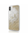 Guess GUHCPXGLUFLGO iPhone X gold hard case Glitter Liquid