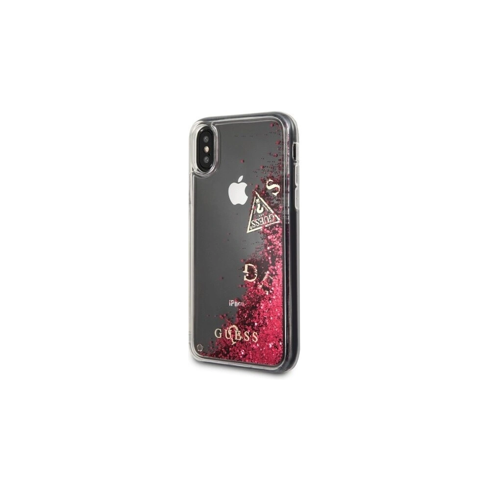 Hurtownia GSM - Etui Guess GUHCPXGLUFLRA Apple iPhone X raspberry hard case Glitter Liquid - GUE320 - {ean13} - Hurt
