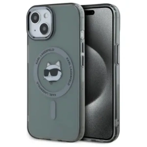 Hurtownia GSM - Etui Karl Lagerfeld KLHMP15SHLSCHK Apple iPhone 15 hardcase IML Metal Choupette Head MagSafe černý/black - KLD21791 - {ean13} - Hurt