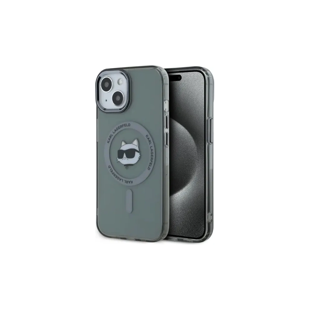 Hurtownia GSM - Karl Lagerfeld KLHMP15SHLSCHK Apple iPhone 15 husă hardcase IML Metal Choupette Head MagSafe neagră - KLD21791 - {ean13} - Hurt