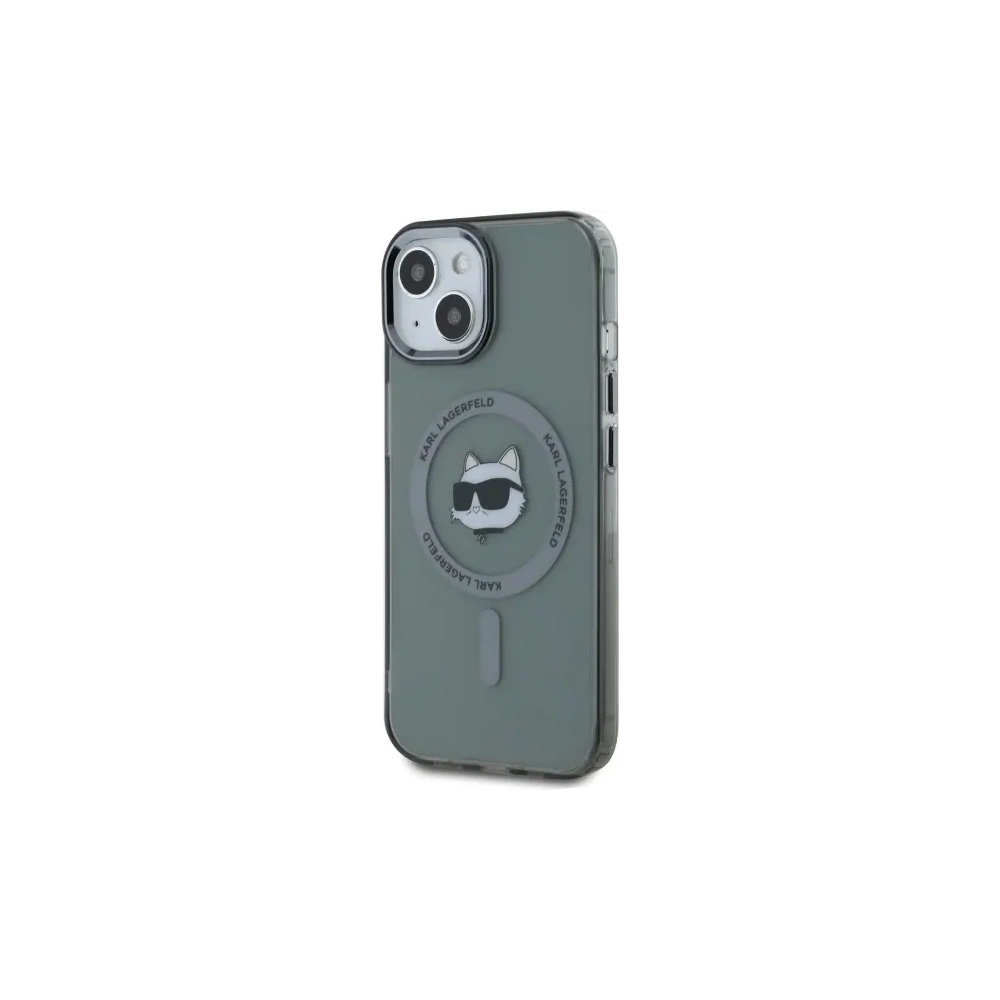Hurtownia GSM - Karl Lagerfeld KLHMP15SHLSCHK Apple iPhone 15 husă hardcase IML Metal Choupette Head MagSafe neagră - KLD21791 - {ean13} - Hurt