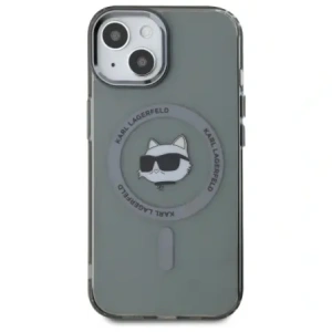 Hurtownia GSM - Etui Karl Lagerfeld KLHMP15SHLSCHK Apple iPhone 15 hardcase IML Metal Choupette Head MagSafe černý/black - KLD21791 - {ean13} - Hurt