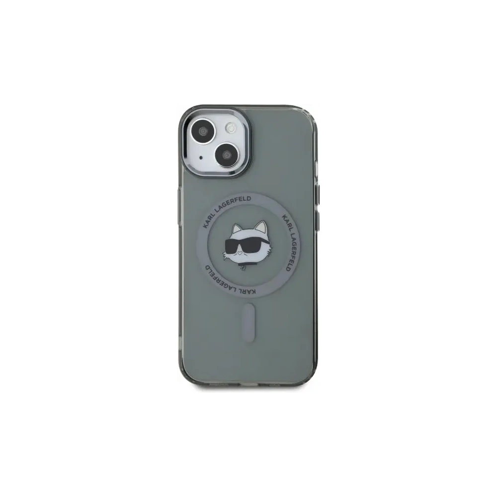 Hurtownia GSM - Karl Lagerfeld KLHMP15SHLSCHK Apple iPhone 15 husă hardcase IML Metal Choupette Head MagSafe neagră - KLD21791 - {ean13} - Hurt