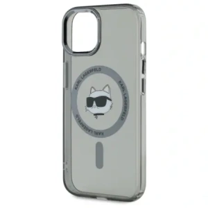 Hurtownia GSM - Etui Karl Lagerfeld KLHMP15SHLSCHK Apple iPhone 15 hardcase IML Metal Choupette Head MagSafe černý/black - KLD21791 - {ean13} - Hurt