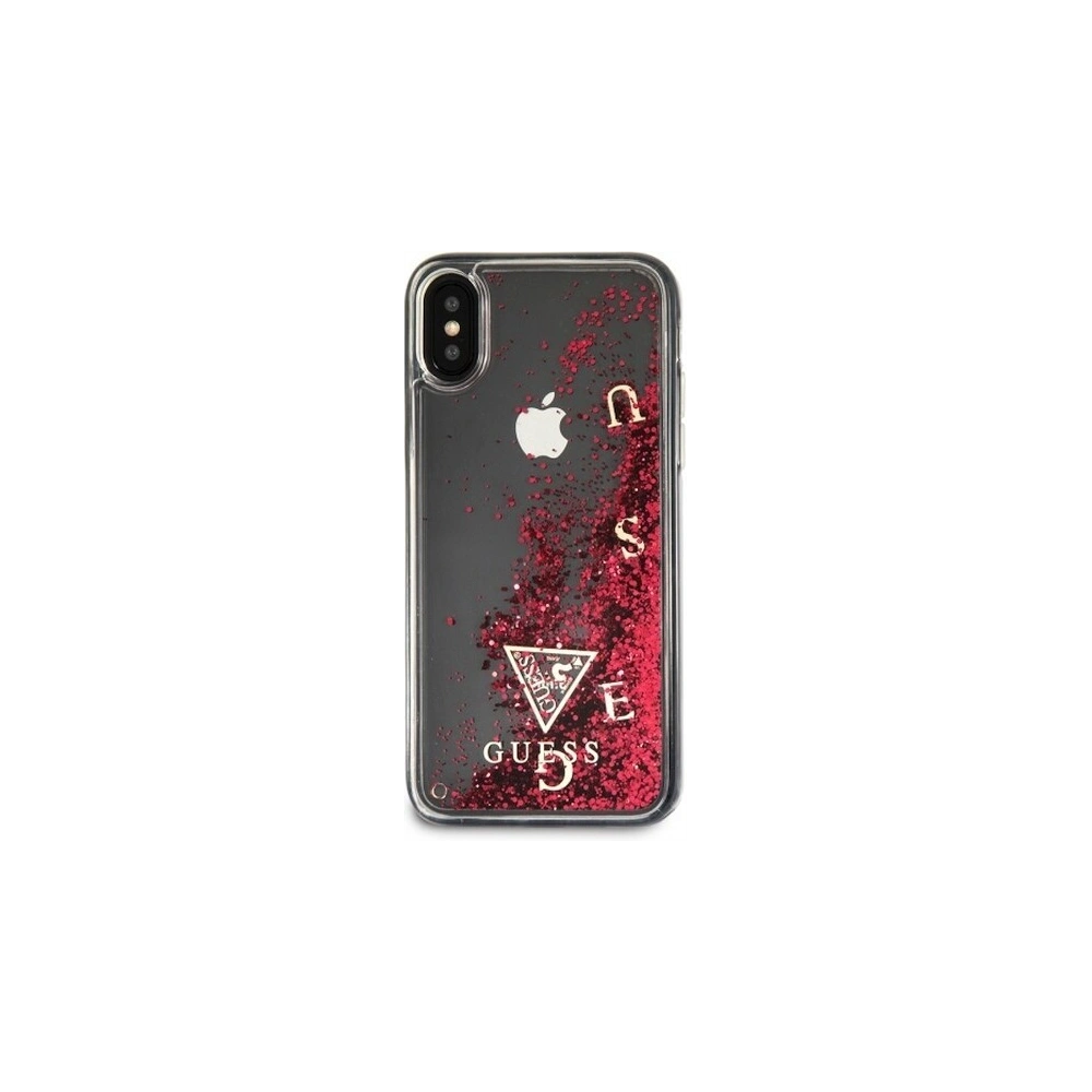 Hurtownia GSM - Etui Guess GUHCPXGLUFLRA Apple iPhone X raspberry hard case Glitter Liquid - GUE320 - {ean13} - Hurt