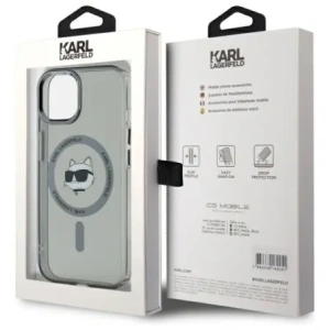 Hurtownia GSM - Etui Karl Lagerfeld KLHMP15SHLSCHK Apple iPhone 15 hardcase IML Metal Choupette Head MagSafe černý/black - KLD21791 - {ean13} - Hurt