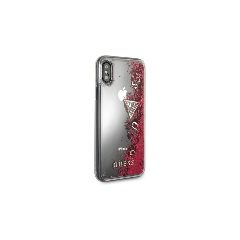Hurtownia GSM - Etui Guess GUHCPXGLUFLRA Apple iPhone X raspberry hard case Glitter Liquid - GUE320 - {ean13} - Hurt