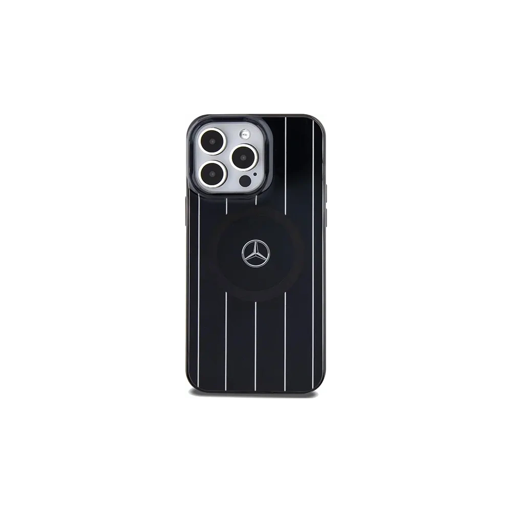 Hurtownia GSM - Mercedes MEHMP15L23HRSK Apple iPhone 15 Pro kemény tok Dupla réteg Keresztvonalak MagSafe fekete - MRS218 - {ean13} - Hurt