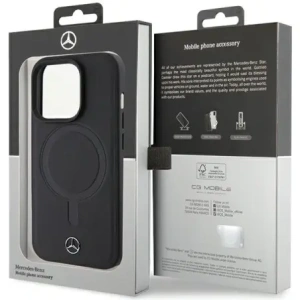 Hurtownia GSM - Etui Mercedes MEHMP15L23RCMK Apple iPhone 15 Pro hardcase Smooth Leather MagSafe czarny/black - MRS219 - {ean13} - Hurt