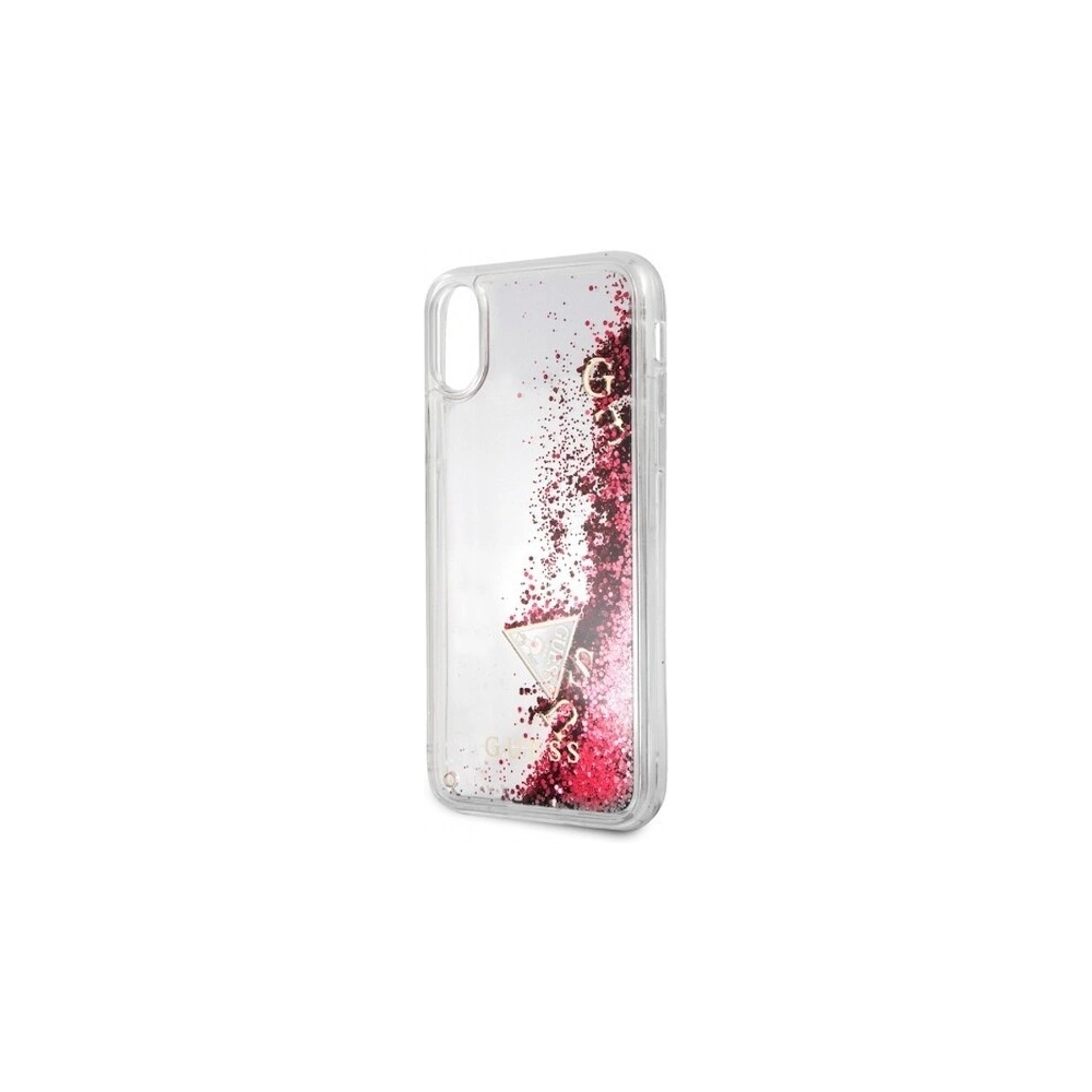 Hurtownia GSM - Etui Guess GUHCPXGLUFLRA Apple iPhone X raspberry hard case Glitter Liquid - GUE320 - {ean13} - Hurt