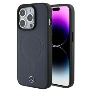 Hurtownia GSM - Etui Mercedes MEHMP15L23RCMV Apple iPhone 15 Pro hardcase Smooth Leather MagSafe granatowy/navy - MRS220 - {ean13} - Hurt
