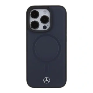 Mercedes MEHMP15L23RCMV Apple iPhone 15 Pro kemény tok Simító Bőr MagSafe sötétkék