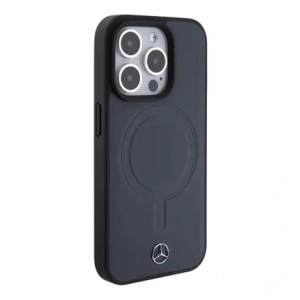 Mercedes MEHMP15L23RCMV Apple iPhone 15 Pro kemény tok Simító Bőr MagSafe sötétkék