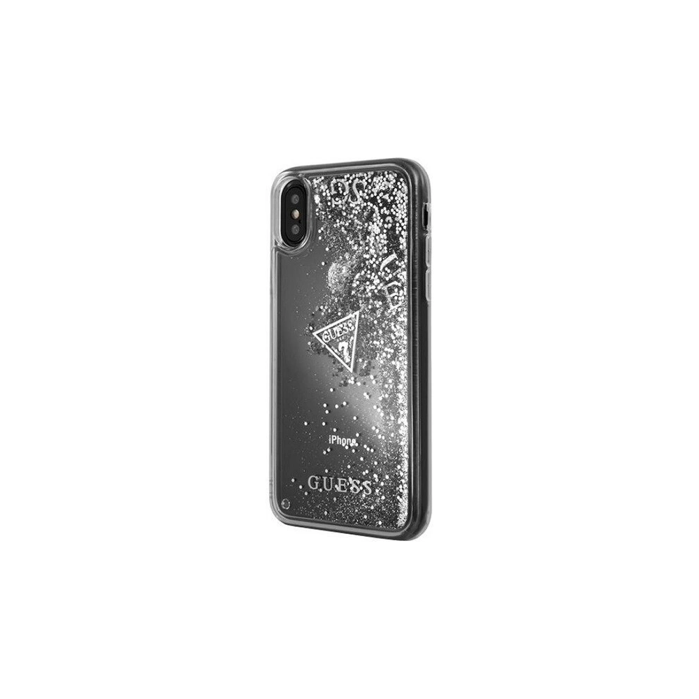 Hurtownia GSM - Etui Guess GUHCPXGLUFLSI Apple iPhone X/XS silver/srebrny hard case Glitter Liquid - GUE321SLV - {ean13} - Hurt