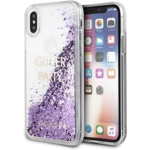 Hurtownia GSM - Etui Guess GUHCPXGLUQPU Apple iPhone X/XS violet/hard case Liquid Glitter Party - GUE322PRP - {ean13} - Hurt