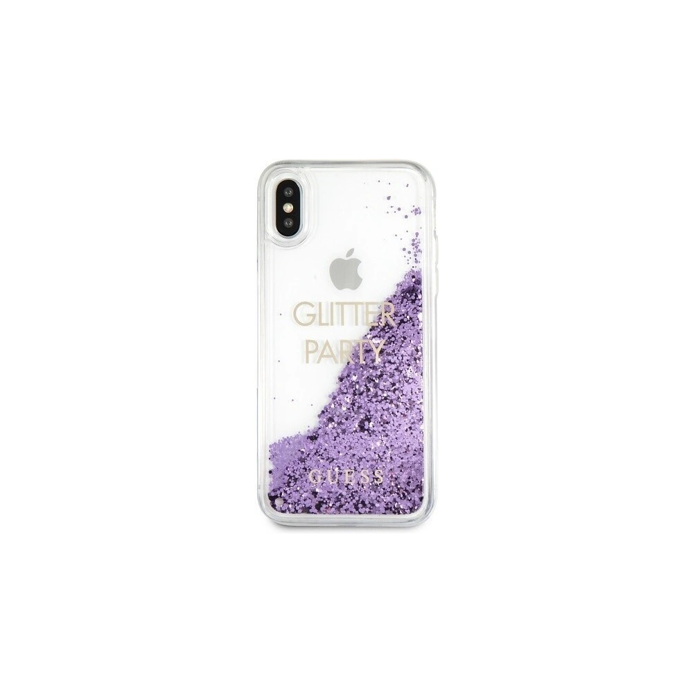 Hurtownia GSM - Etui Guess GUHCPXGLUQPU Apple iPhone X/XS fioletowy/purple hard case Liquid Glitter Party - GUE322PRP - {ean13} - Hurt