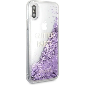 Hurtownia GSM - Etui Guess GUHCPXGLUQPU Apple iPhone X/XS fioletowy/purple hard case Liquid Glitter Party - GUE322PRP - {ean13} - Hurt