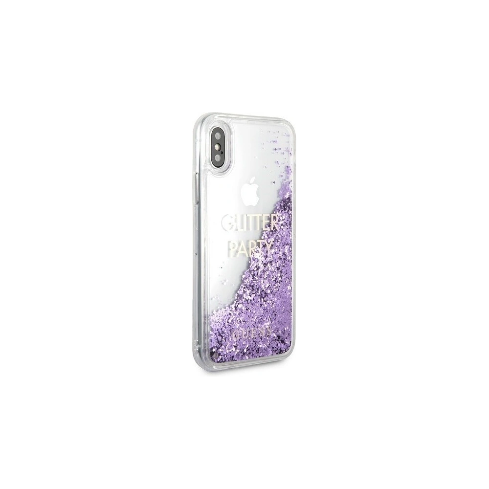 Hurtownia GSM - Etui Guess GUHCPXGLUQPU Apple iPhone X/XS fioletowy/purple hard case Liquid Glitter Party - GUE322PRP - {ean13} - Hurt