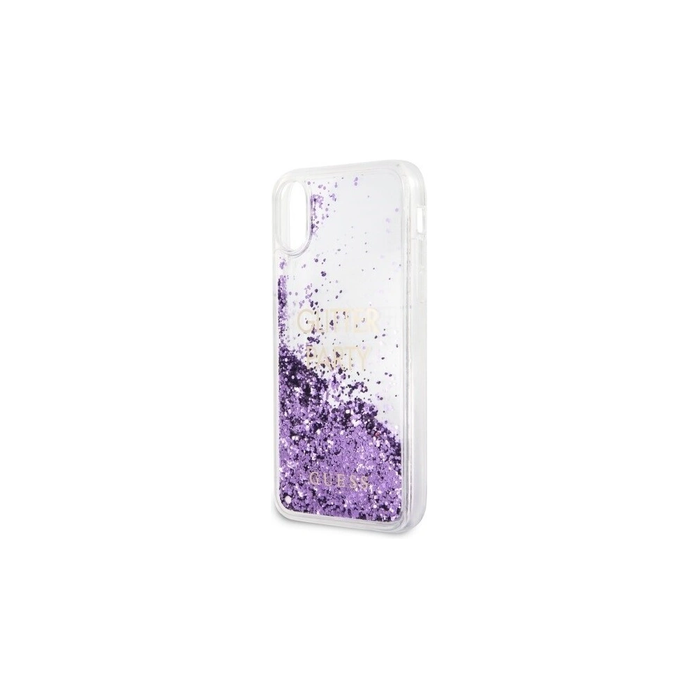 Hurtownia GSM - Etui Guess GUHCPXGLUQPU Apple iPhone X/XS fioletowy/purple hard case Liquid Glitter Party - GUE322PRP - {ean13} - Hurt