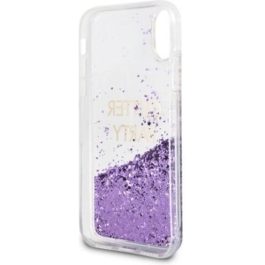 Hurtownia GSM - Etui Guess GUHCPXGLUQPU Apple iPhone X/XS fioletowy/purple hard case Liquid Glitter Party - GUE322PRP - {ean13} - Hurt