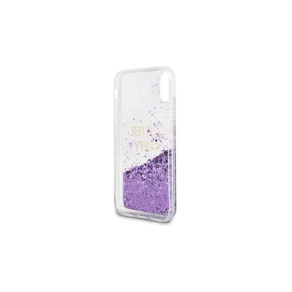 Hurtownia GSM - Etui Guess GUHCPXGLUQPU Apple iPhone X/XS fioletowy/purple hard case Liquid Glitter Party - GUE322PRP - {ean13} - Hurt