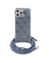 Wholesale Guess GUHCP16LHC4SEB Apple iPhone 16 Pro hardcase Crossbody Cord 4G Print blue - GUE4093 - {ean13} - Hurt