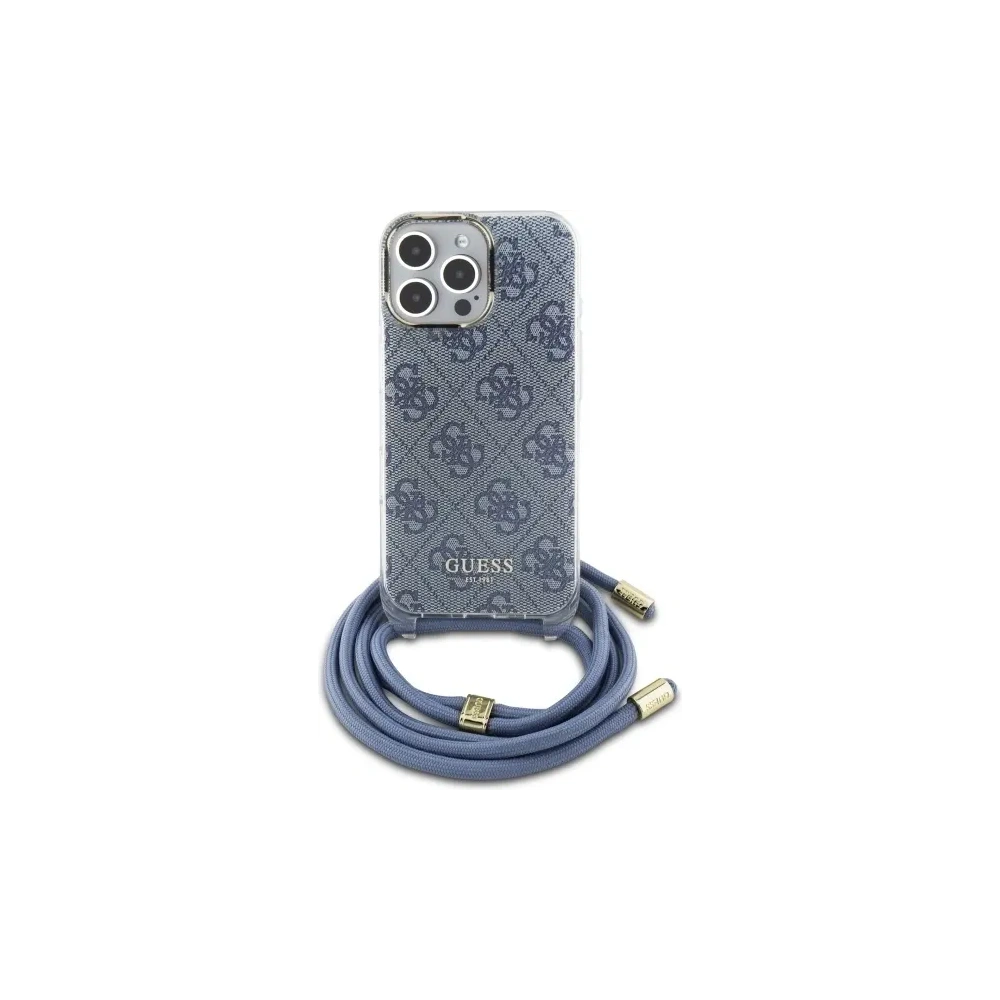 Hurtownia GSM - Etui Guess GUHCP16LHC4SEB Apple iPhone 16 Pro hardcase Crossbody Cord 4G Print niebieski/blue - GUE4093 - {ean13} - Hurt
