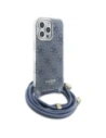 Wholesale Guess GUHCP16LHC4SEB Apple iPhone 16 Pro hardcase Crossbody Cord 4G Print blue - GUE4093 - {ean13} - Hurt
