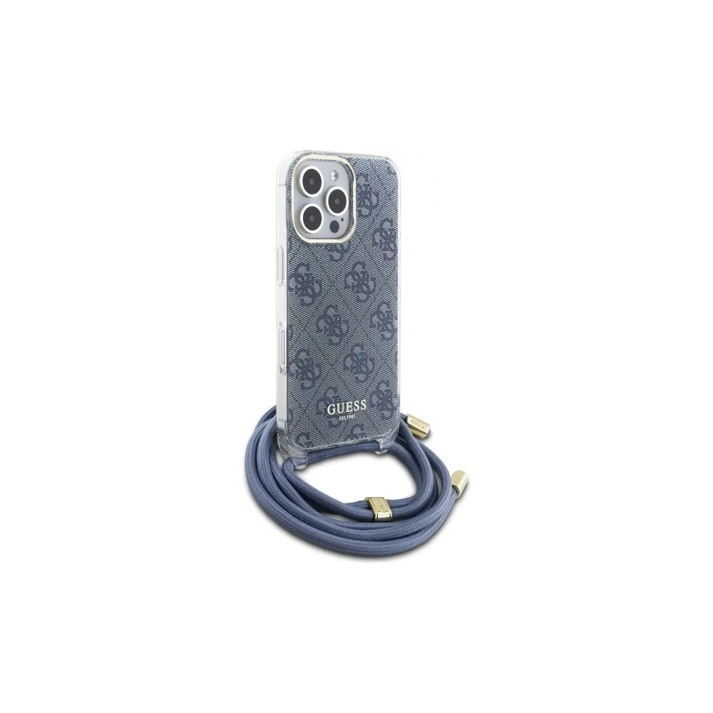 Hurtownia GSM - Etui Guess GUHCP16LHC4SEB Apple iPhone 16 Pro hardcase Crossbody Cord 4G Print niebieski/blue - GUE4093 - {ean13} - Hurt