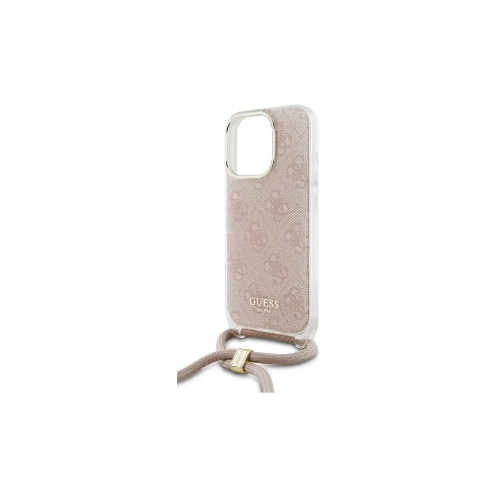 Hurtownia GSM - Etui Guess GUHCP16LHC4SEP Apple iPhone 16 Pro hardcase Crossbody Cord 4G Print różowy/pink - GUE4095 - {ean13} - Hurt